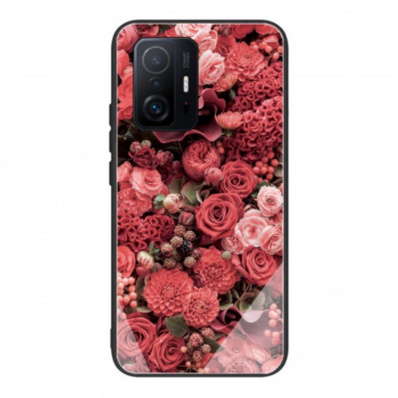Maskica Xiaomi 11T / 11T Pro Rose Flowers Kaljeno Staklo