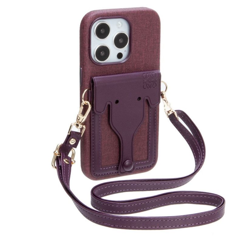 Maskica iPhone 14 Pro Držač Kartice Slon S Uzicom