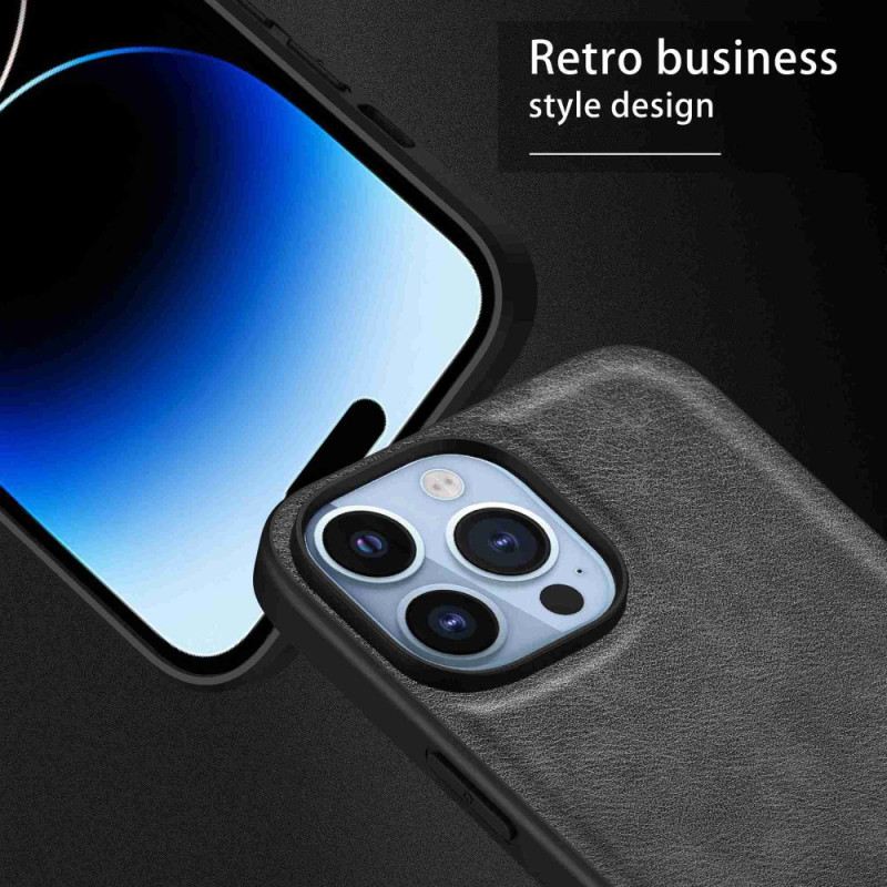 Maskica iPhone 14 Pro Retro Umjetna Koža