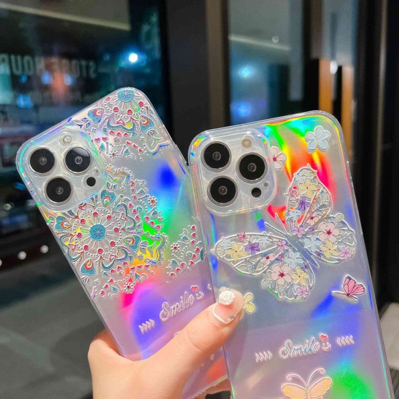 Maskica iPhone 14 Pro Silikonski Laserski Uzorak