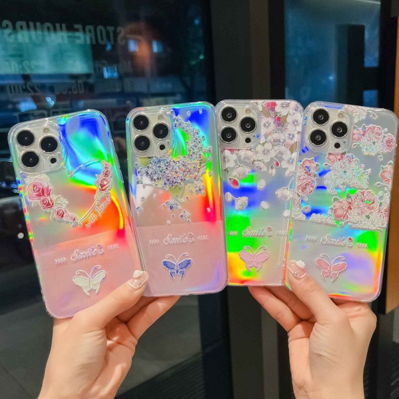 Maskica iPhone 14 Pro Silikonski Laserski Uzorak