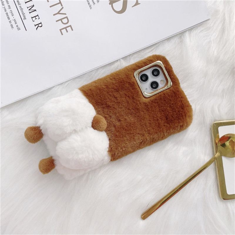 Maskica iPhone 14 Pro Zabavno Krzno
