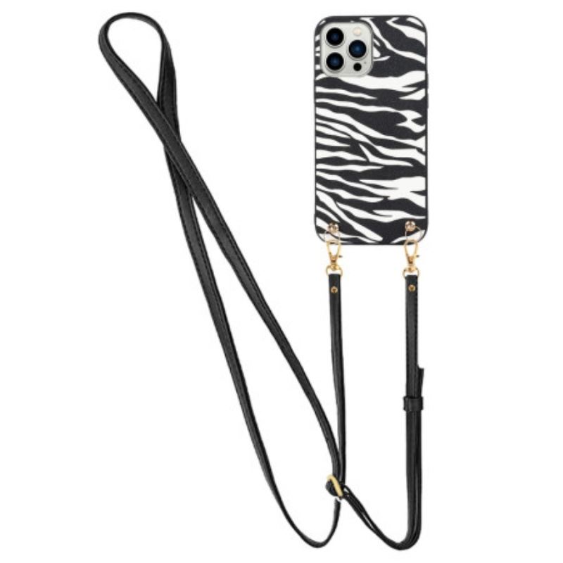 Maskica iPhone 14 Pro Zebra S Naramenicama