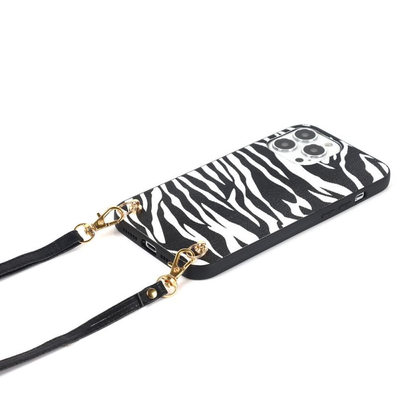 Maskica iPhone 14 Pro Zebra S Naramenicama