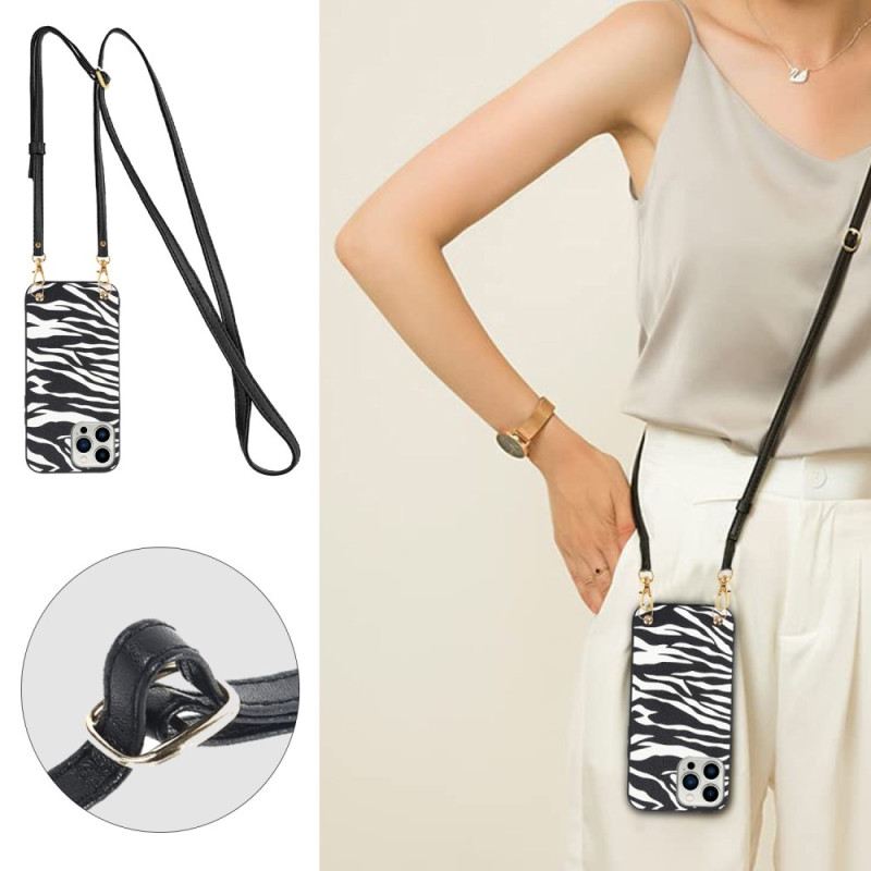 Maskica iPhone 14 Pro Zebra S Naramenicama