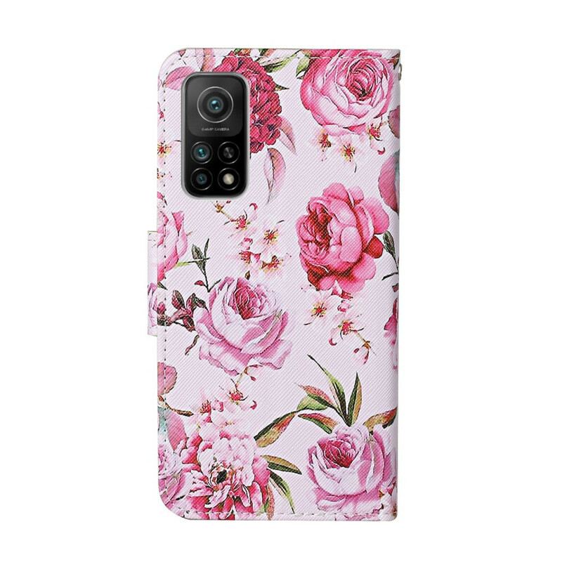 Futrola Xiaomi Mi 10T / 10T Pro Majstorski Cvjetovi S Remenom