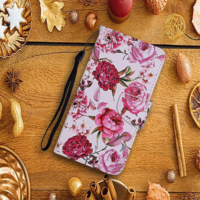Futrola Xiaomi Mi 10T / 10T Pro Majstorski Cvjetovi S Remenom