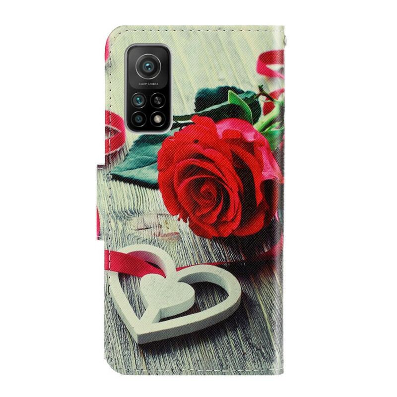 Futrola Xiaomi Mi 10T / 10T Pro Romantična Ruža S Remenom