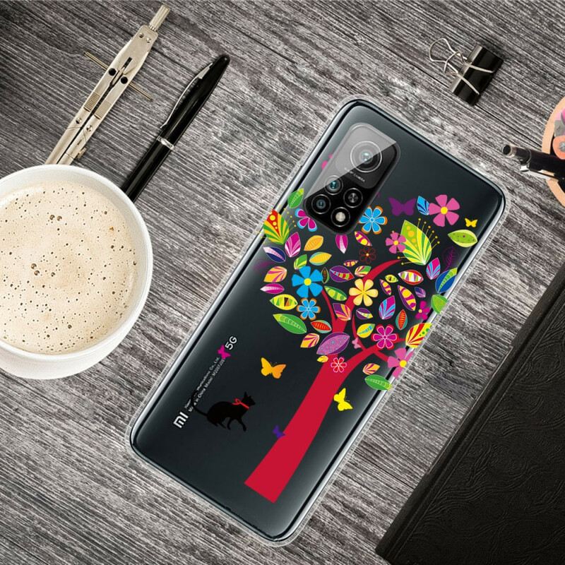 Maskica Xiaomi Mi 10T / 10T Pro Mačka Ispod Šarenog Drveta