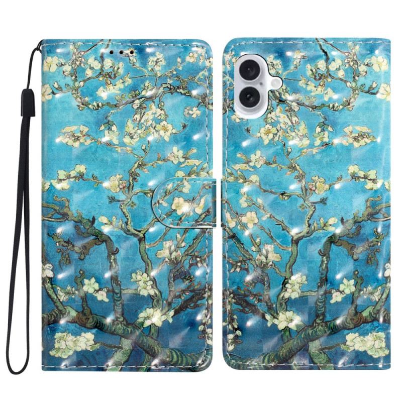 Flip Futrola iPhone 16 Plus Maskice Za Mobitele Cvjetovi Marelice S Remenom