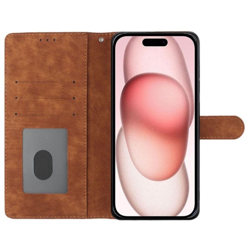 Kožna Futrola iPhone 16 Plus Efekt Antilopa S Remenom