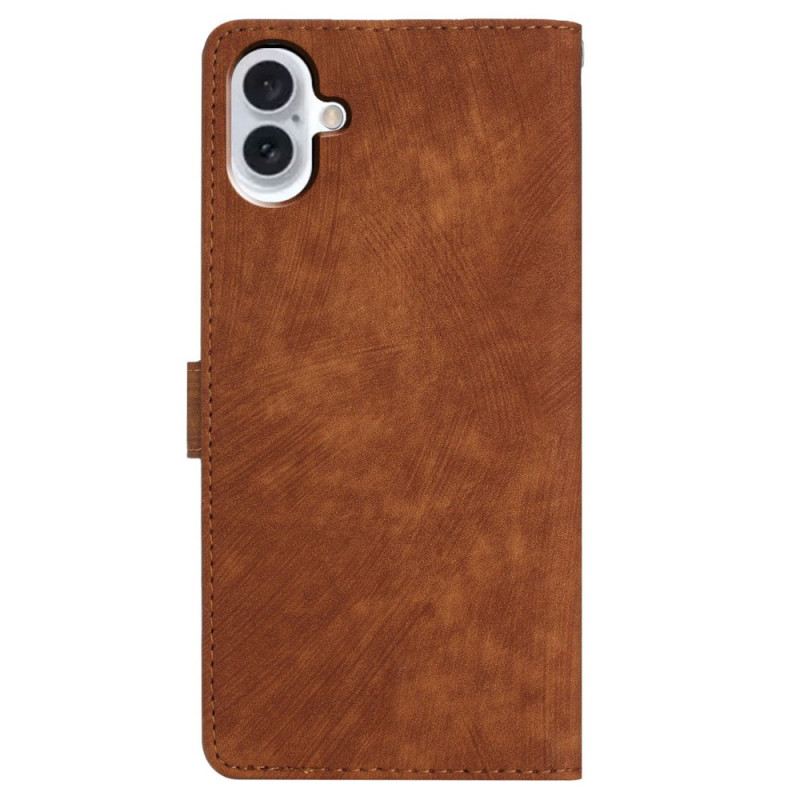 Kožna Futrola iPhone 16 Plus Efekt Antilopa S Remenom