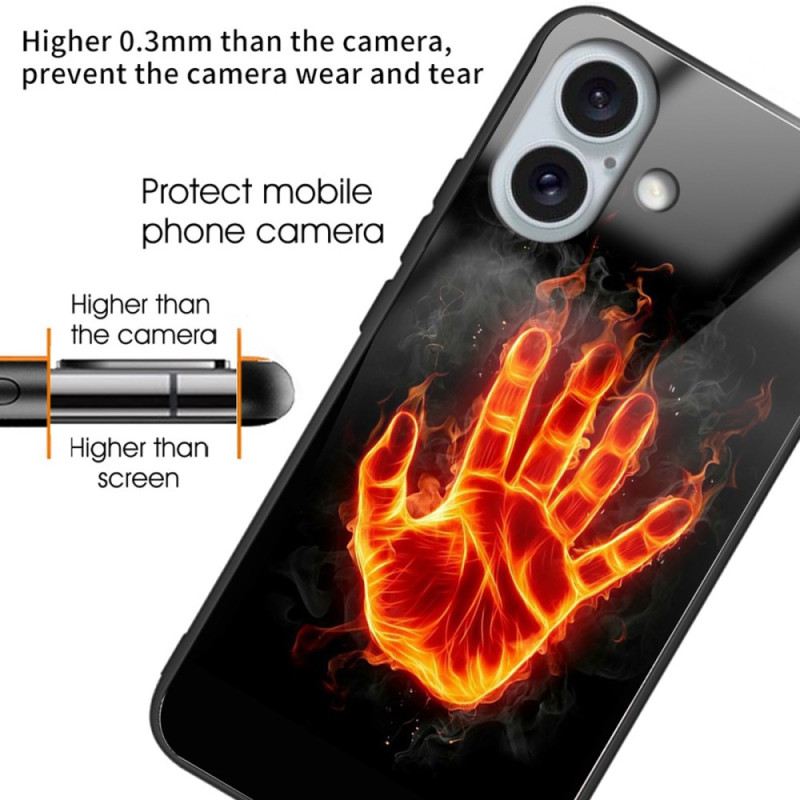 Maskica iPhone 16 Plus Kaljeno Staklo Fire Palm