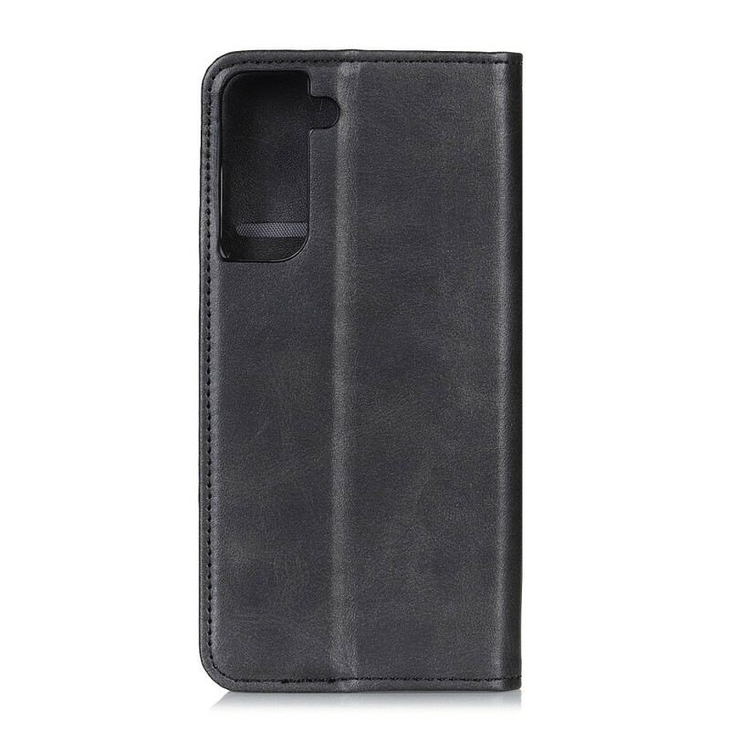 Flip Futrola Samsung Galaxy S21 Plus 5G Kožna Futrola Vintage Podijeljena Koža