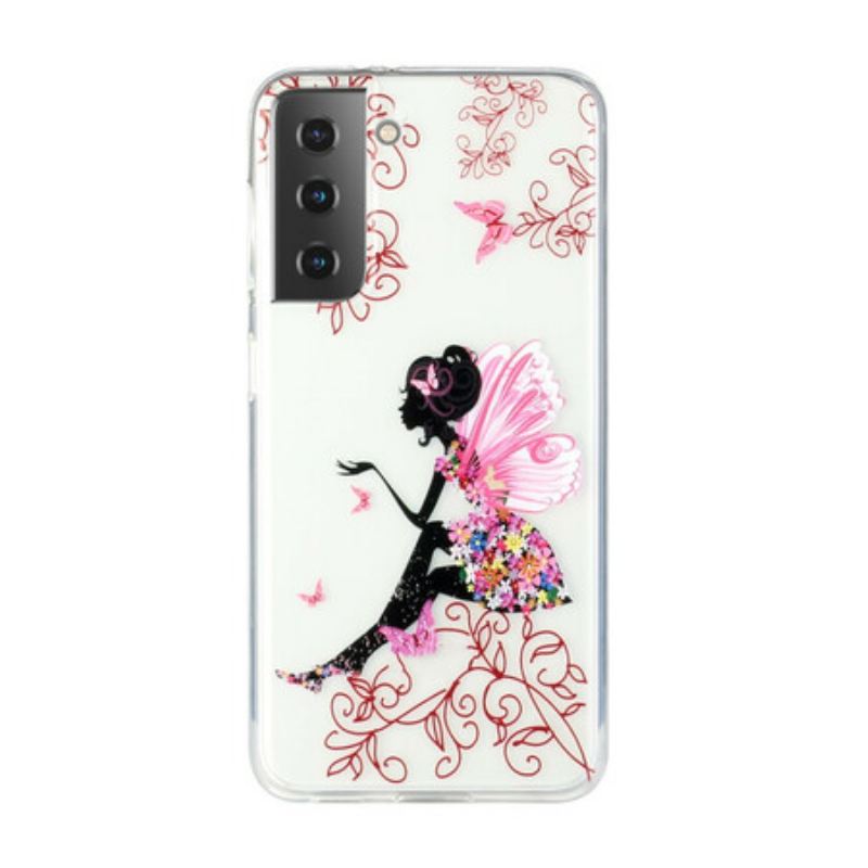 Maskica Samsung Galaxy S21 Plus 5G Prozirna Cvjetna Vila