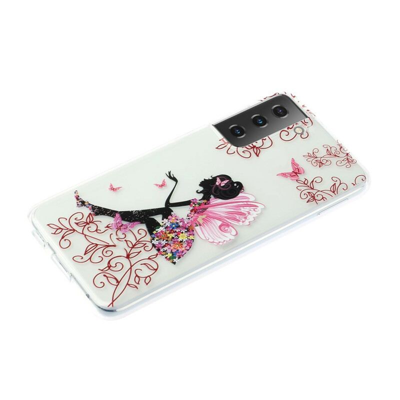 Maskica Samsung Galaxy S21 Plus 5G Prozirna Cvjetna Vila