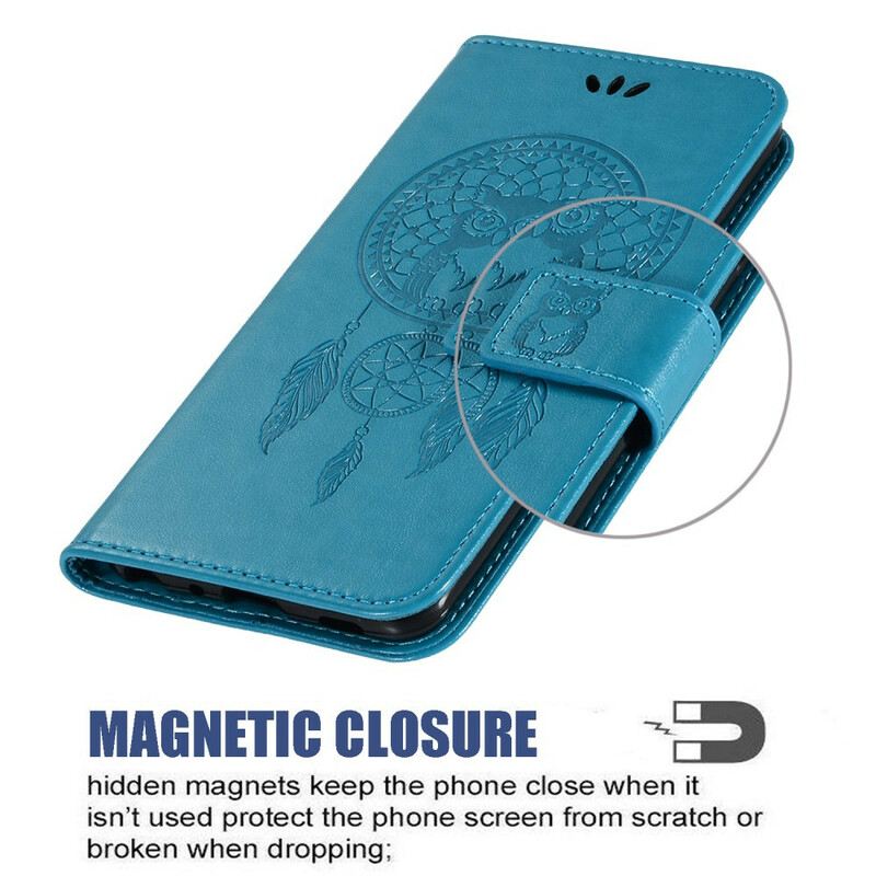 Kožna Futrola Samsung Galaxy M11 Sova S Kožnim Efektom Dreamcatcher
