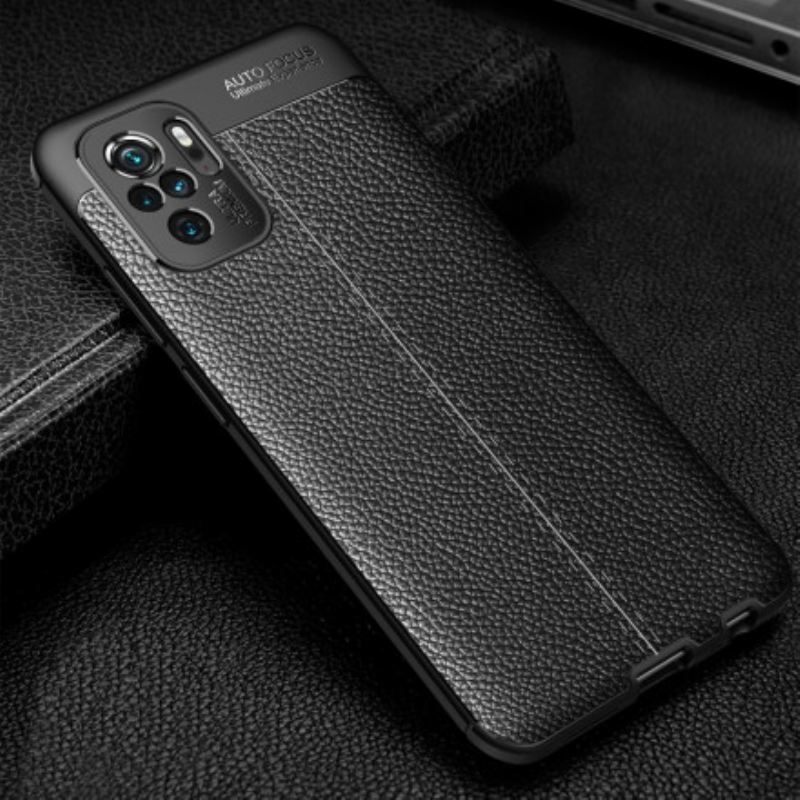 Maskica Poco M5s Leather Effect Litchi Dvostruka Linija
