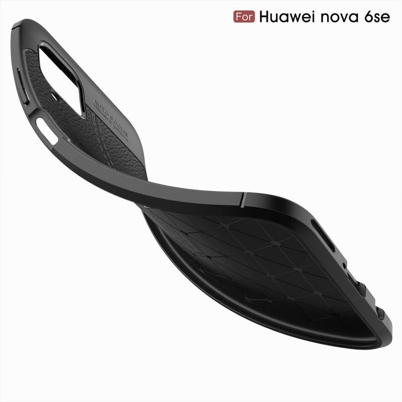 Maskica Huawei P40 Lite Efekt Dvostruke Linije Litchi Kože
