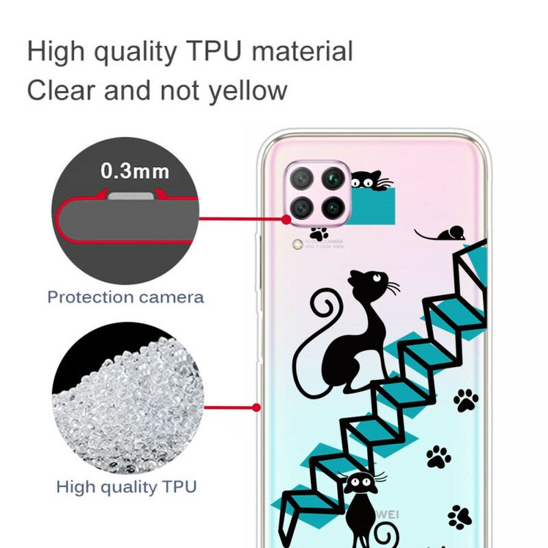 Maskica Huawei P40 Lite Smiješne Mačke
