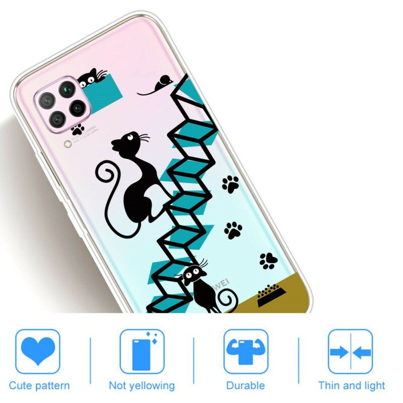 Maskica Huawei P40 Lite Smiješne Mačke