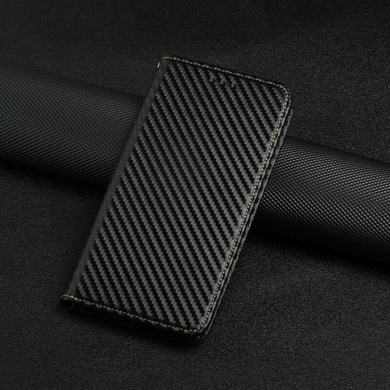Flip Futrola iPhone 13 Pro Kožna Futrola Remen Od Karbonskih Vlakana