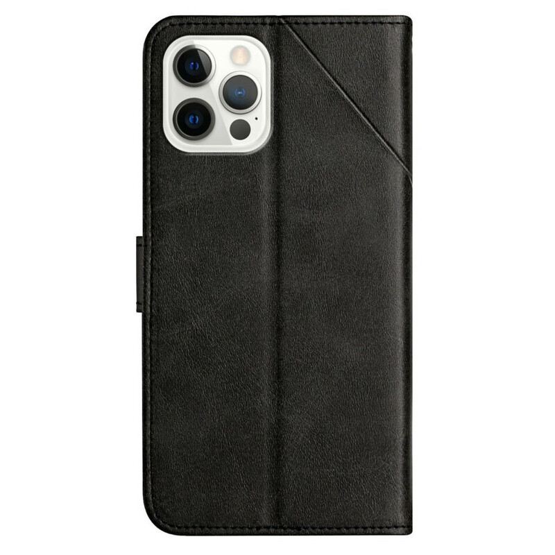 Futrola iPhone 13 Pro Geometrijski Kožni Stil S Remenčićima