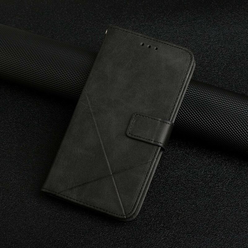 Futrola iPhone 13 Pro Geometrijski Kožni Stil S Remenčićima