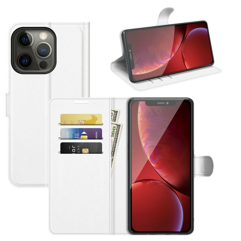 Futrola iPhone 13 Pro Klasični Litchi Kožni Efekt