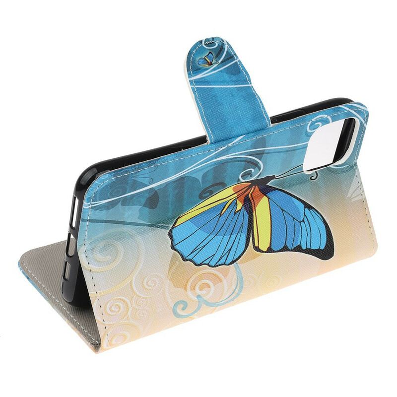 Kožna Futrola iPhone 13 Pro Leptiri