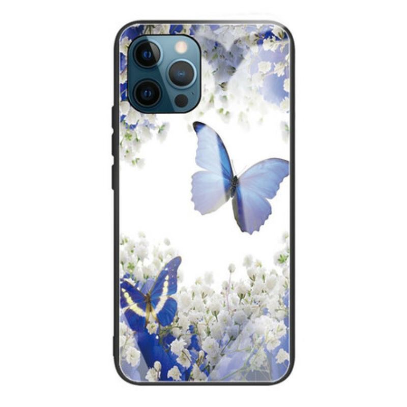 Maskica iPhone 13 Pro Butterflies Design Kaljeno Staklo