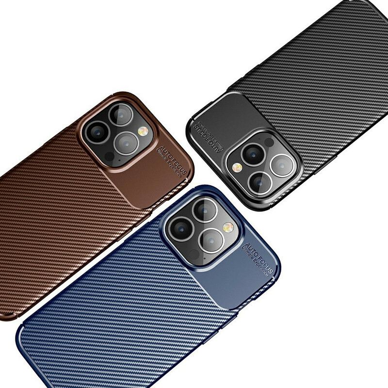 Maskica iPhone 13 Pro Fleksibilna Tekstura Karbonskih Vlakana