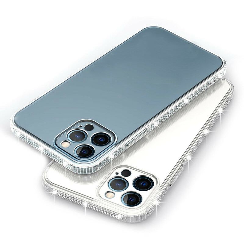 Maskica iPhone 13 Pro Prozirni Dijamantni Rubovi