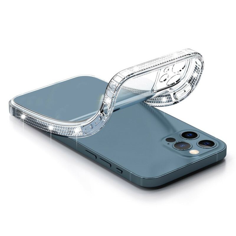 Maskica iPhone 13 Pro Prozirni Dijamantni Rubovi