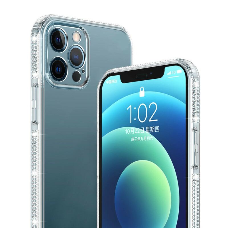 Maskica iPhone 13 Pro Prozirni Dijamantni Rubovi