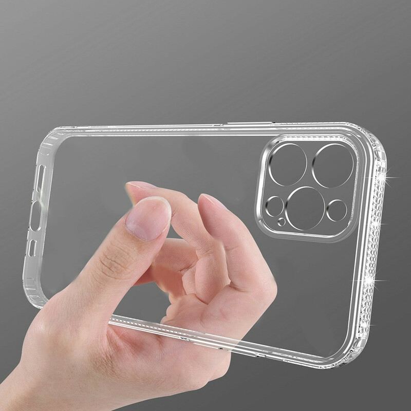 Maskica iPhone 13 Pro Prozirni Dijamantni Rubovi