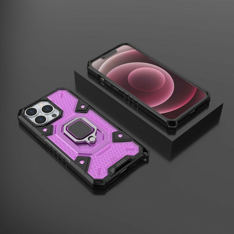 Maskica iPhone 13 Pro Saće S Prstenom