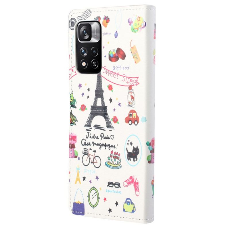 Kožna Futrola Xiaomi Redmi Note 11 Pro / 11 Pro 5G Volim Pariz