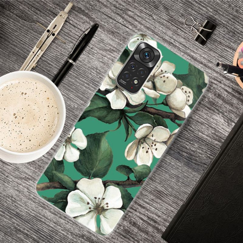 Maskica Xiaomi Redmi Note 11 Pro / 11 Pro 5G Bijelo Cvijeće
