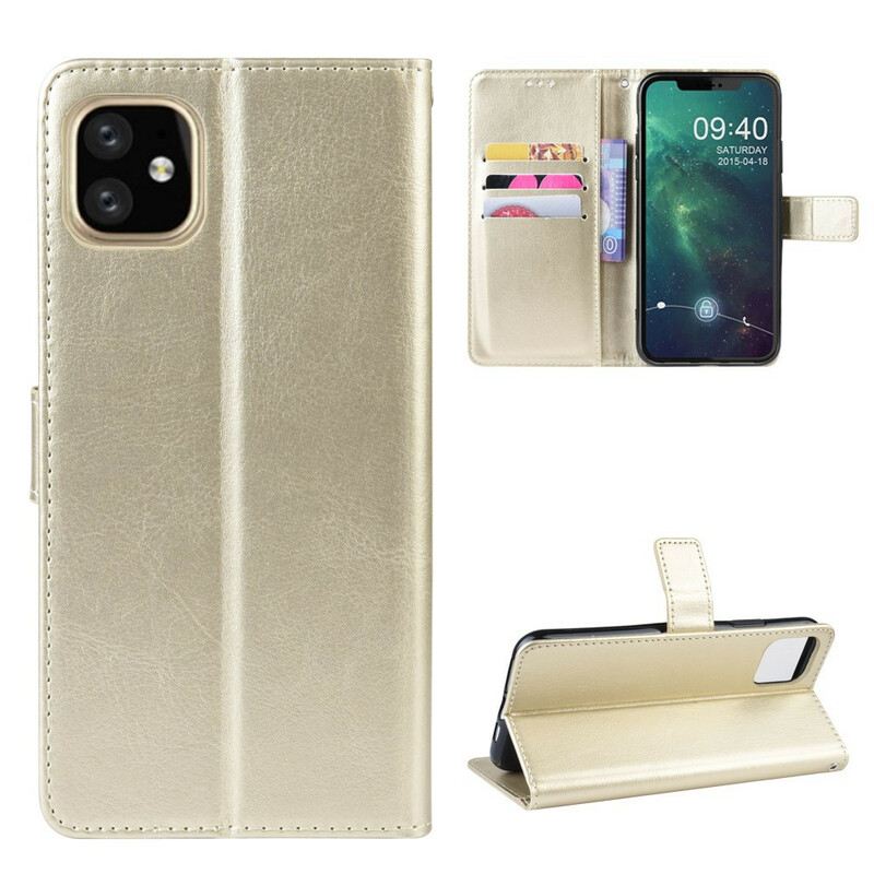 Flip Futrola iPhone 11 Remen U Boji S Efektom Kože