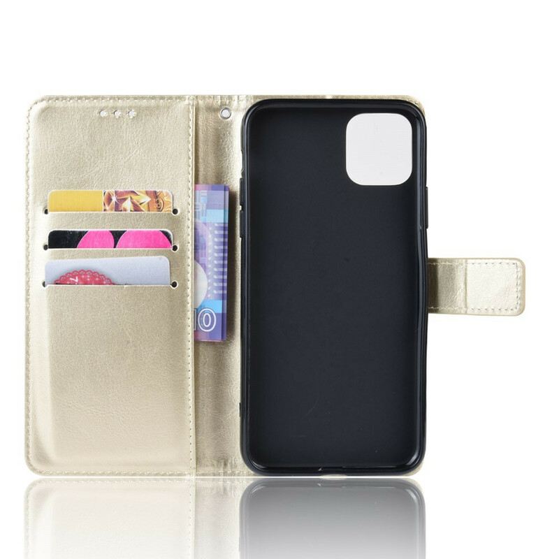 Flip Futrola iPhone 11 Remen U Boji S Efektom Kože
