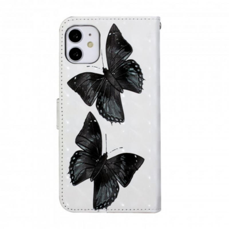 Kožna Futrola iPhone 11 Leptir Podesivi Remen