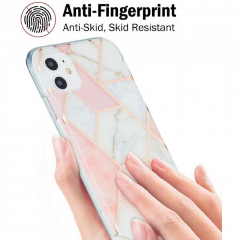 Maskica iPhone 11 Blještavi Geometrijski Mramor