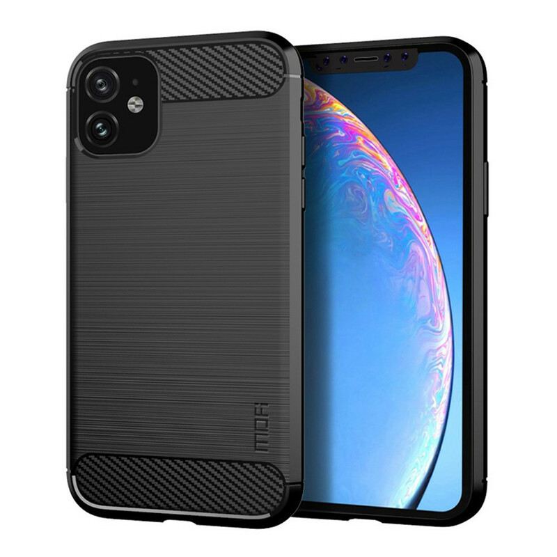 Maskica iPhone 11 Mofi Brušena Karbonska Vlakna