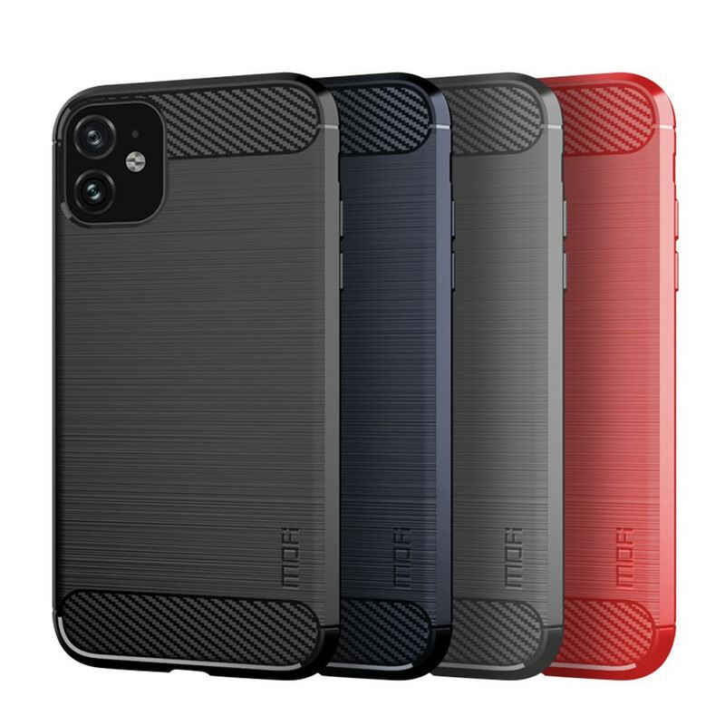Maskica iPhone 11 Mofi Brušena Karbonska Vlakna