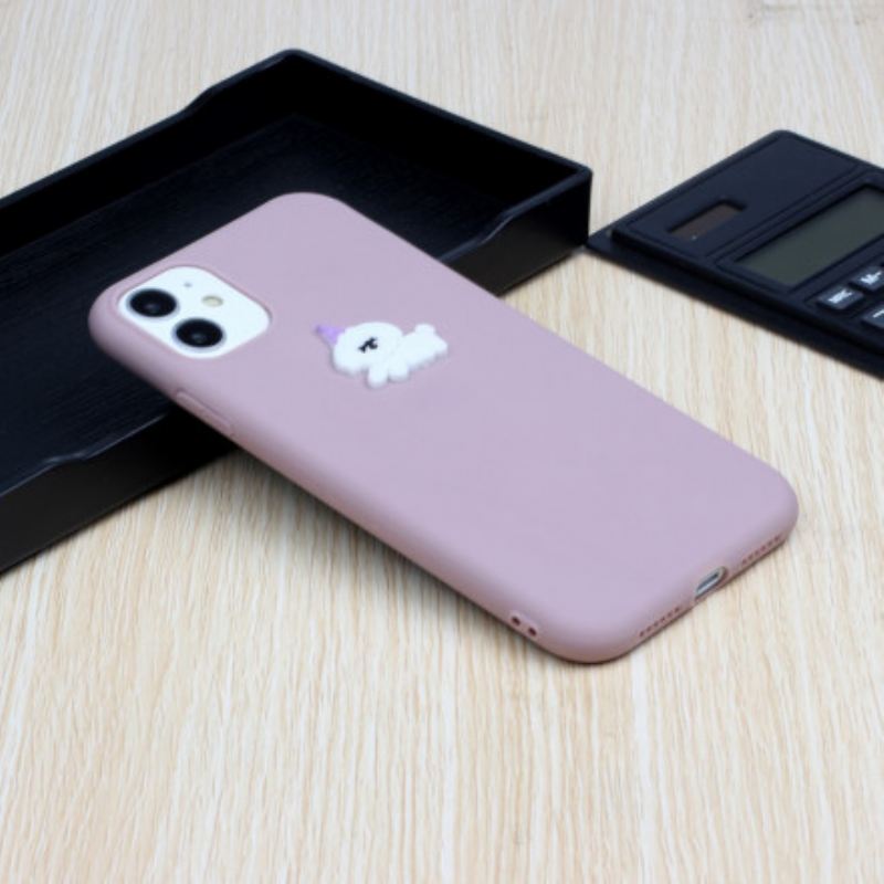 Maskica iPhone 11 Silikonski Logo Zabava Sa Životinjama