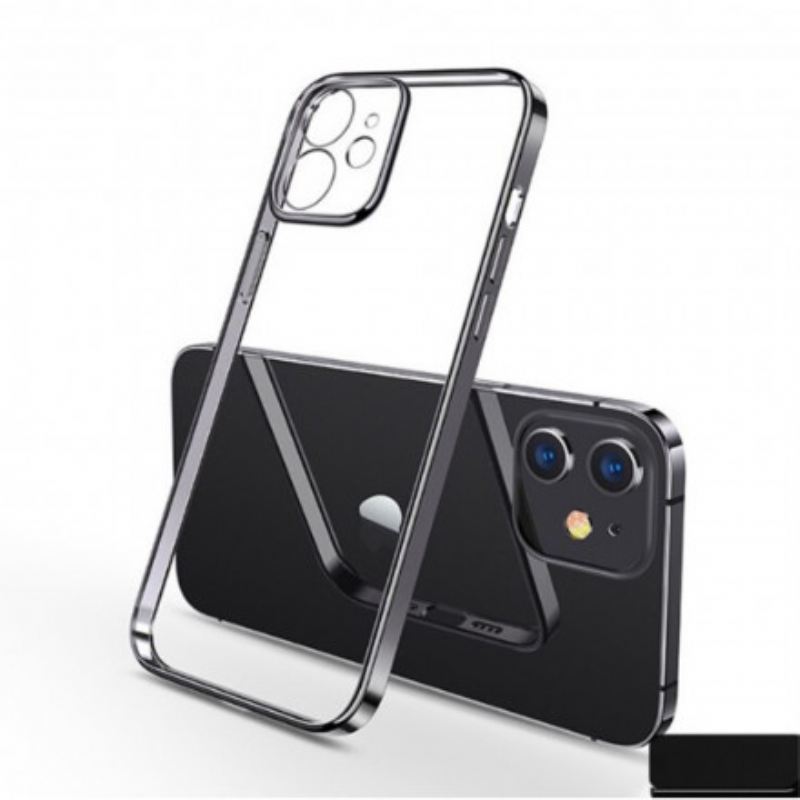 Maskica iPhone 11 Transparent Metal Style Rubovi Sulada