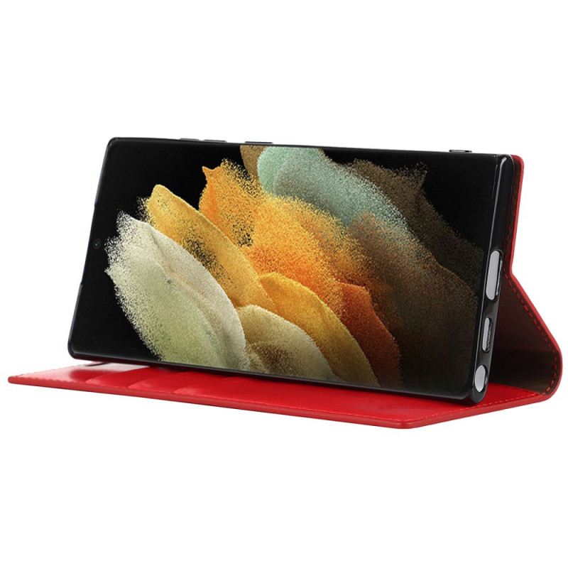 Flip Futrola Samsung Galaxy S22 Ultra 5G Kožna Futrola Prava Koža
