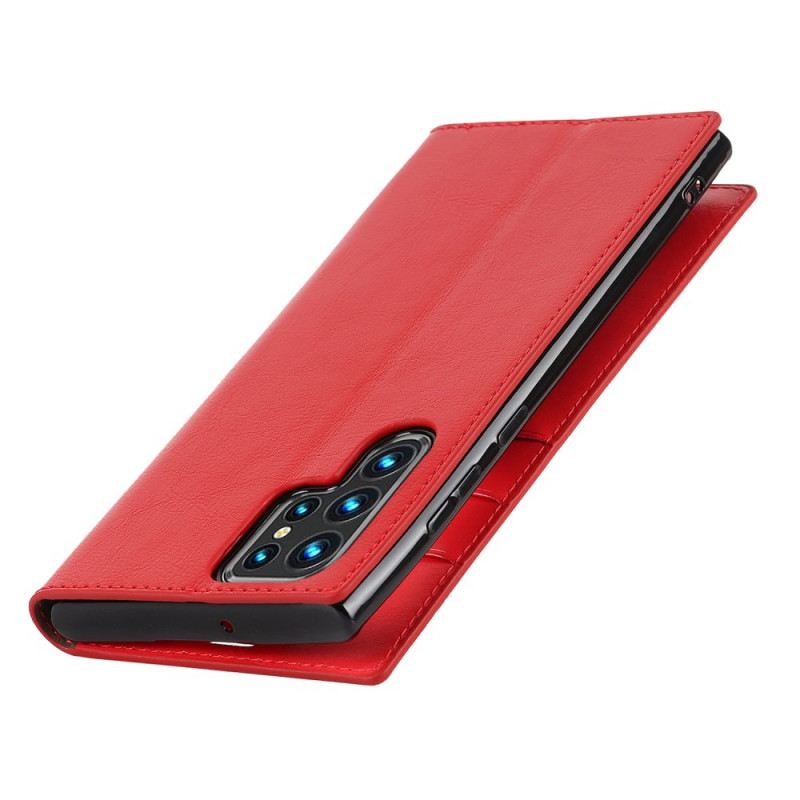 Flip Futrola Samsung Galaxy S22 Ultra 5G Kožna Futrola Prava Koža
