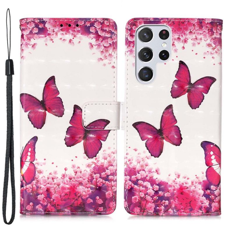 Futrola Samsung Galaxy S22 Ultra 5G Crveni Leptiri